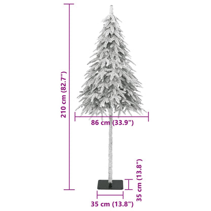 Artificial Christmas Tree with Flocked Snow 210 cm
