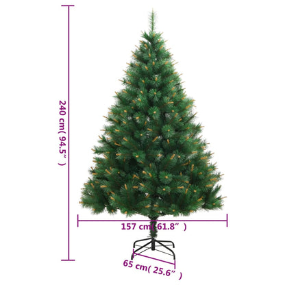 Artificial Hinged Christmas Tree with Stand 240 cm