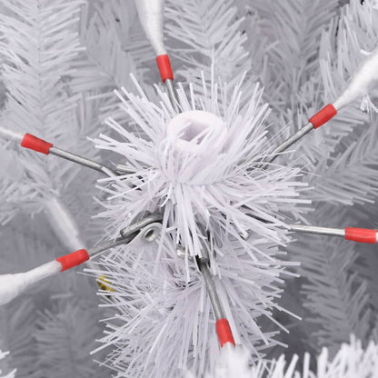 Artificial Hinged Christmas Tree with Flocked Snow 210 cm