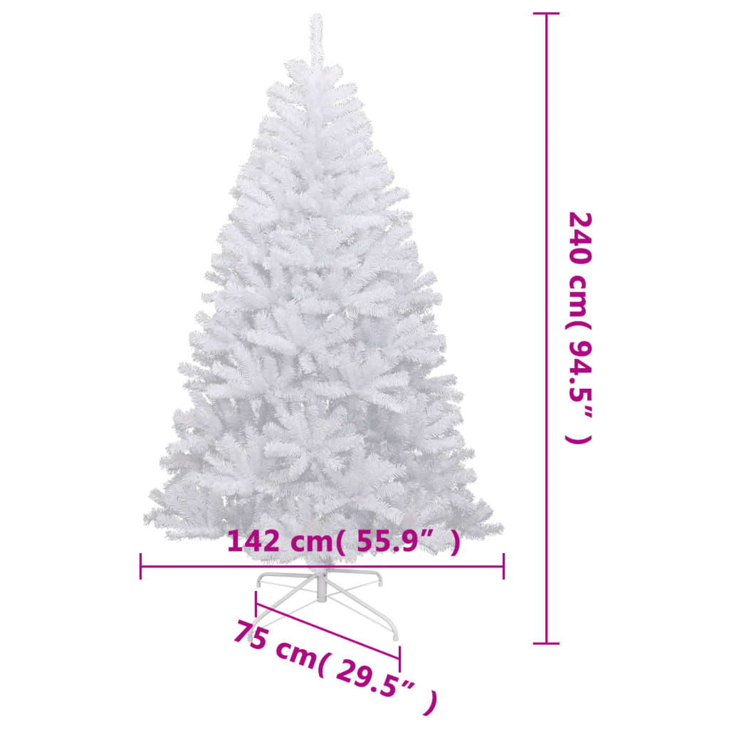 Artificial Hinged Christmas Tree with Flocked Snow 240 cm