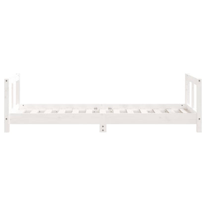 Kids Bed Frame White 80x160 cm Solid Wood Pine