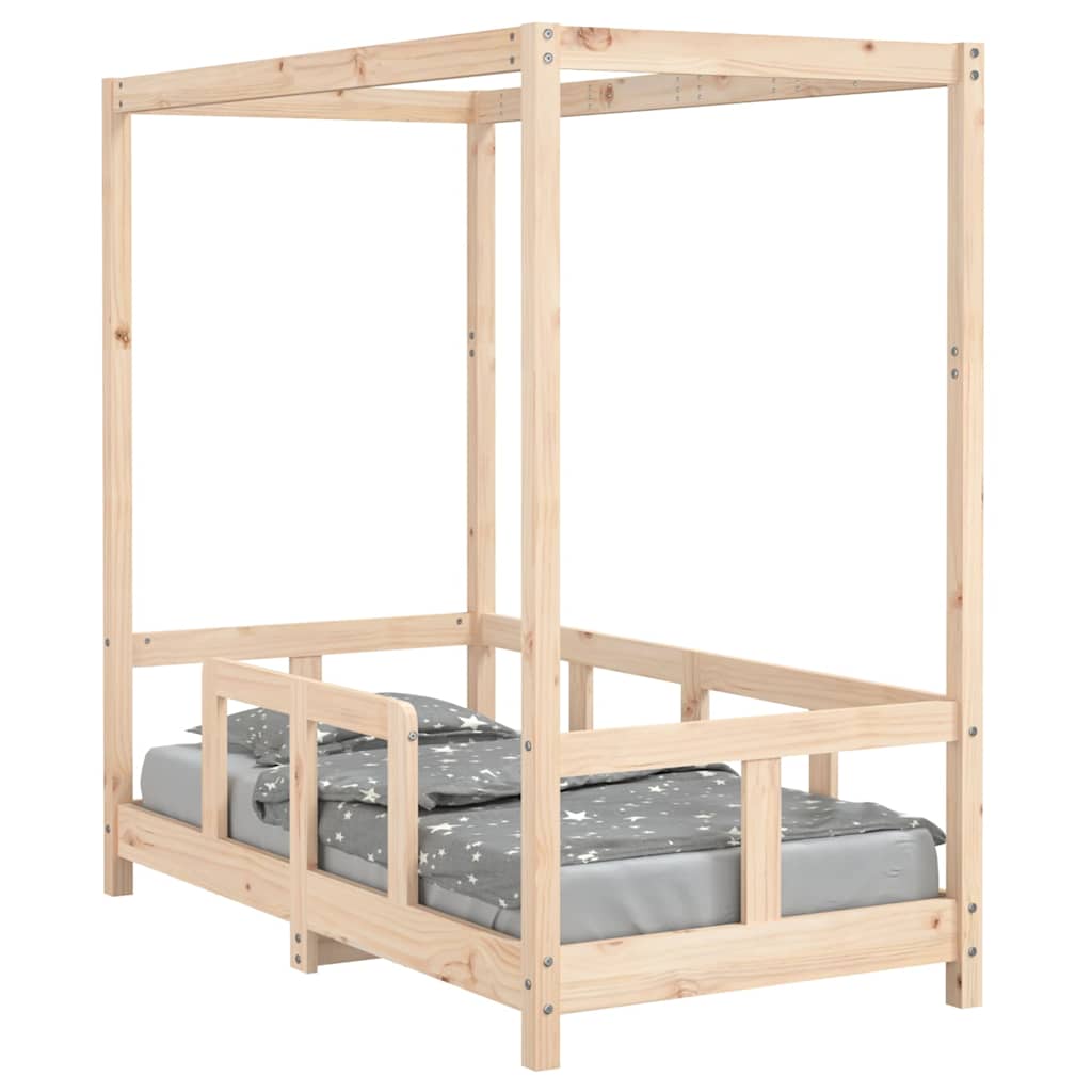 Kids Bed Frame 70x140 cm Solid Wood Pine