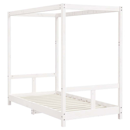 Kids Bed Frame White 80x160 cm Solid Wood Pine