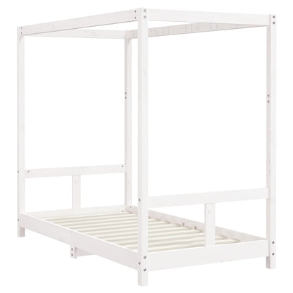 Kids Bed Frame White 80x160 cm Solid Wood Pine