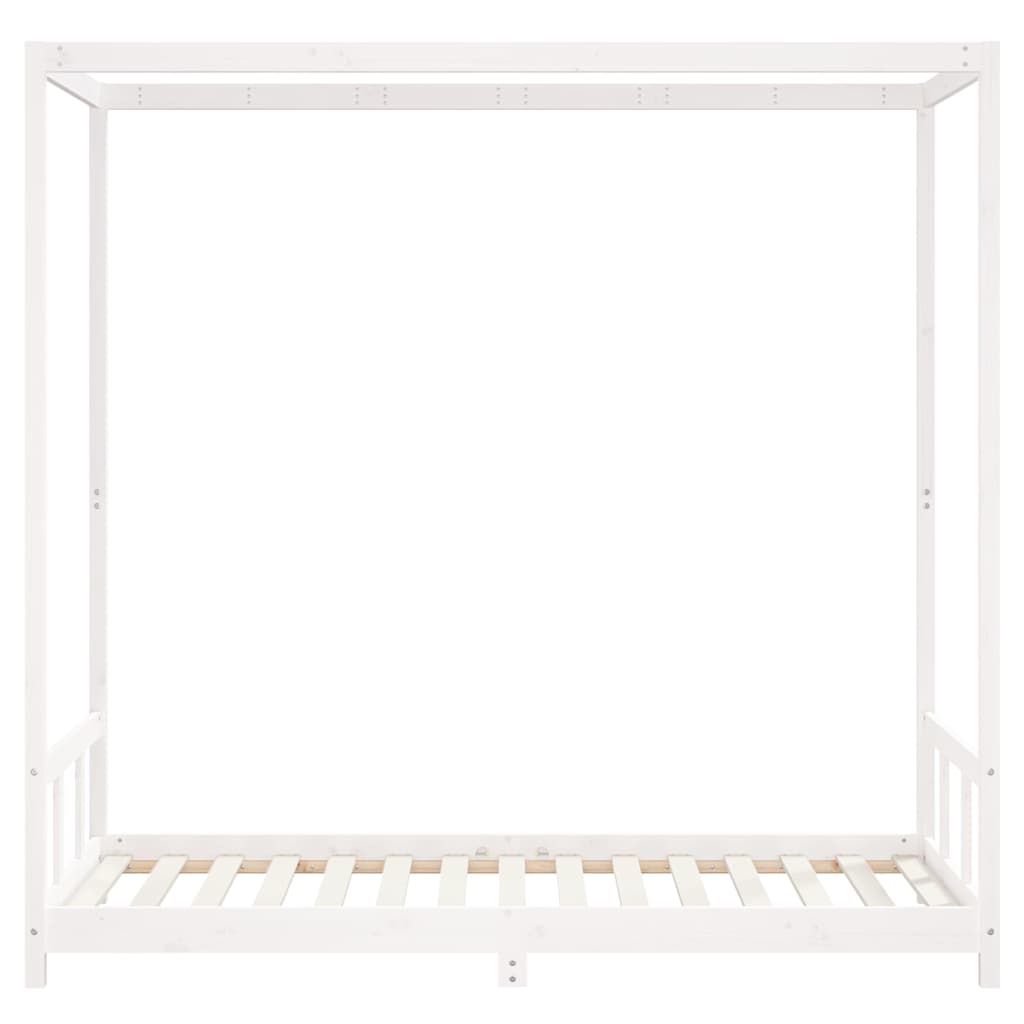 Kids Bed Frame White 90x190 cm Solid Wood Pine