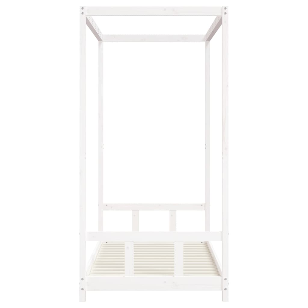 Kids Bed Frame White 90x190 cm Solid Wood Pine