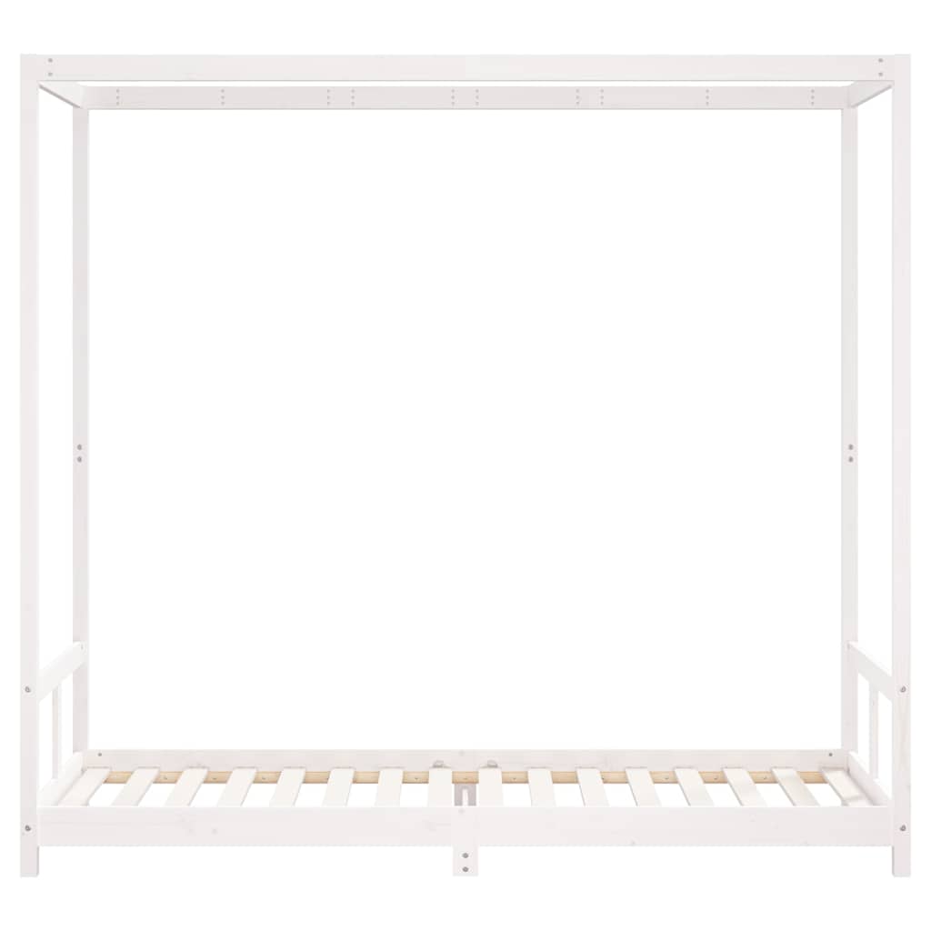 Kids Bed Frame White 80x200 cm Solid Wood Pine