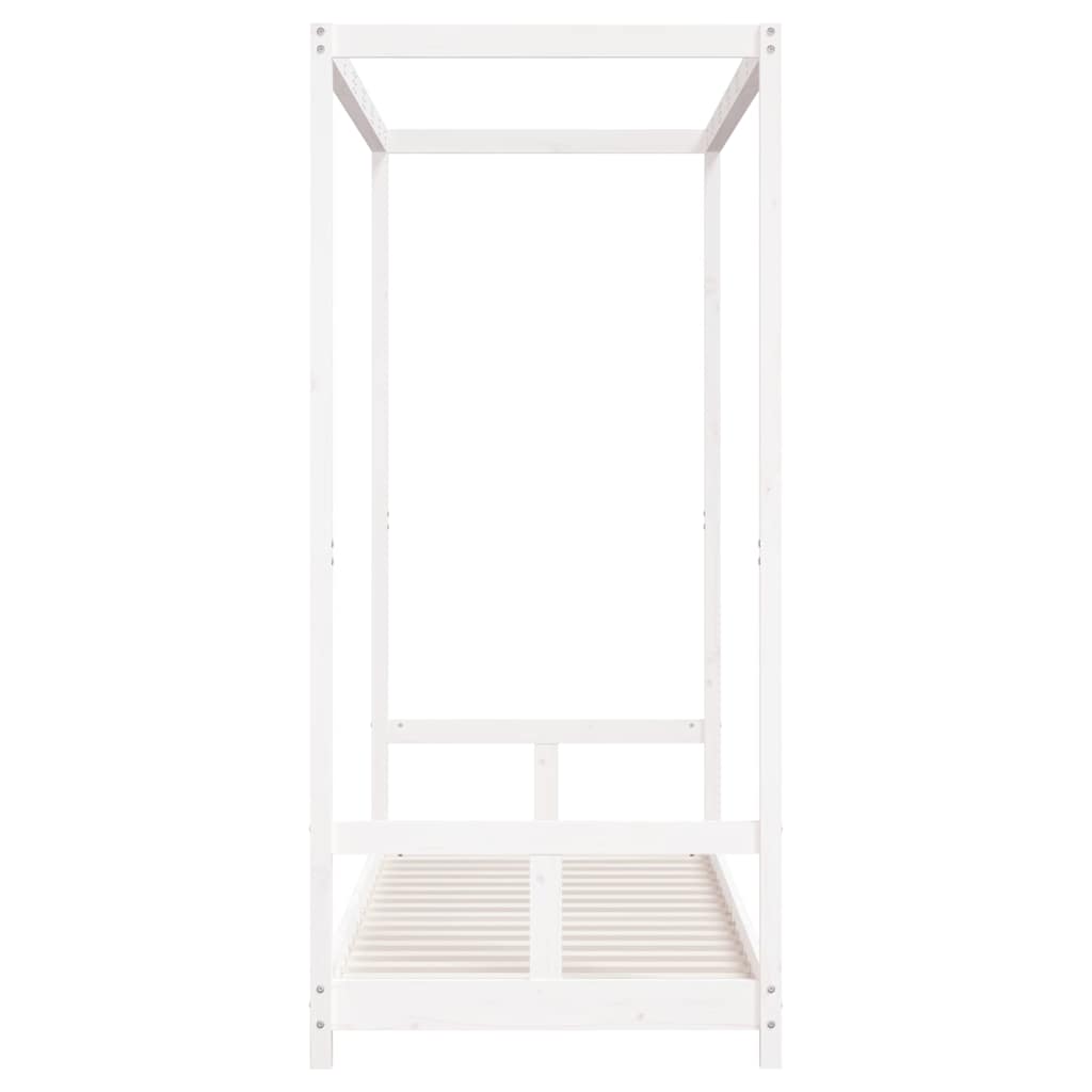 Kids Bed Frame White 80x200 cm Solid Wood Pine