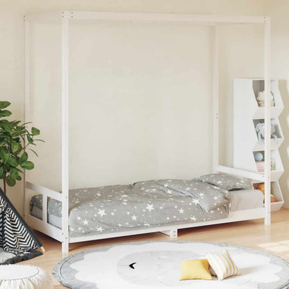 Kids Bed Frame White 80x200 cm Solid Wood Pine