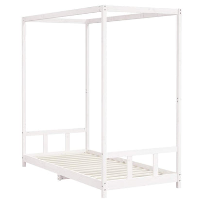 Kids Bed Frame White 90x200 cm Solid Wood Pine