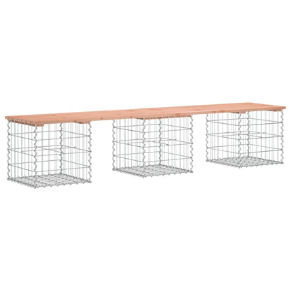 Garden Bench Gabion Design 203x44x42 cm Solid Wood Douglas