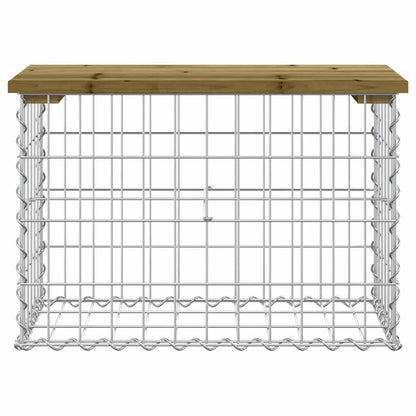 Garden Bench Gabion Design 63x31.5x42 cm Impregnated Wood Pine