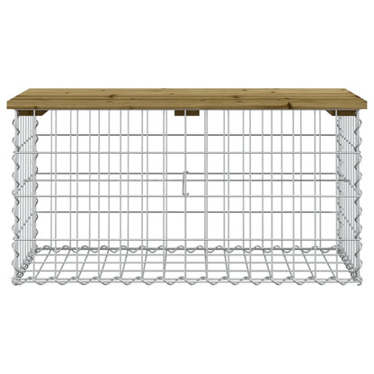 Garden Bench Gabion Design 83x44x42 cm Impregnated Wood Pine