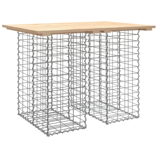 Garden Table Gabion Design 100x70x72 cm Solid Wood Pine