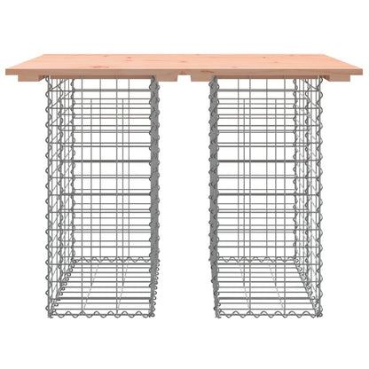 Garden Table Gabion Design 100x70x72 cm Solid Wood Douglas
