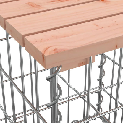 Garden Table Gabion Design 100x70x72 cm Solid Wood Douglas