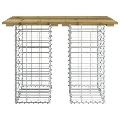 Garden Table Gabion Design 100x70x72 cm Impregnated Wood Pine
