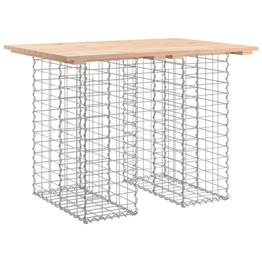 Garden Table Gabion Design 100x70x72 cm Solid Wood Pine