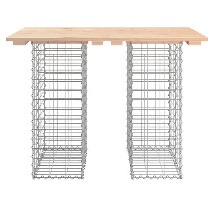Garden Table Gabion Design 100x70x72 cm Solid Wood Pine