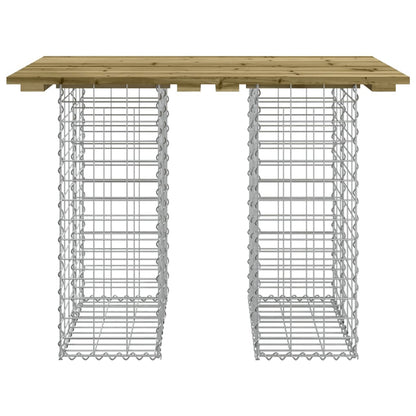 Garden Table Gabion Design 100x70x72 cm Impregnated Wood Pine