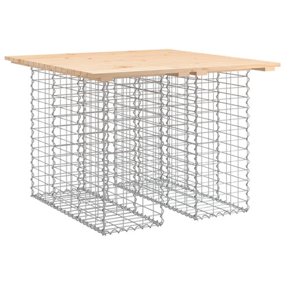 Garden Table Gabion Design 100x102x72 cm Solid Wood Pine
