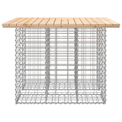 Garden Table Gabion Design 100x102x72 cm Solid Wood Pine