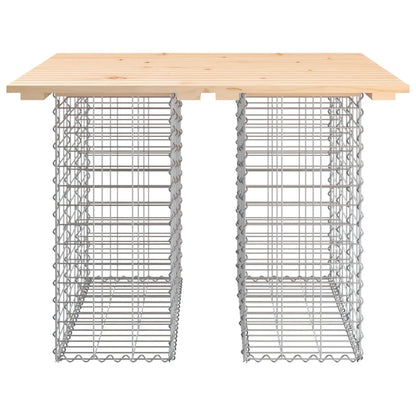 Garden Table Gabion Design 100x102x72 cm Solid Wood Pine