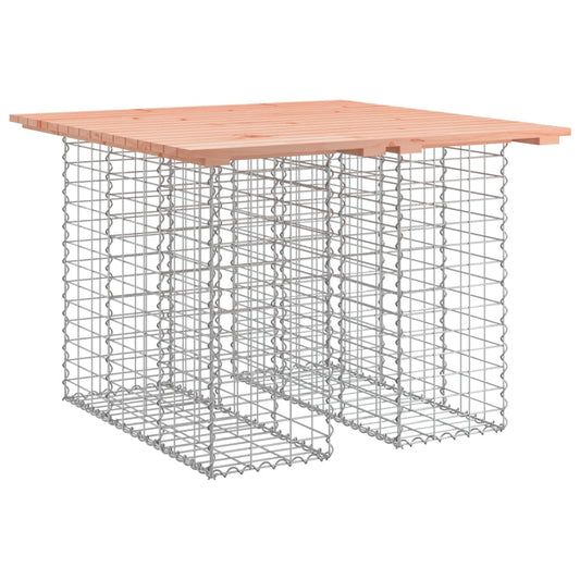 Garden Table Gabion Design 100x102x72 cm Solid Wood Douglas