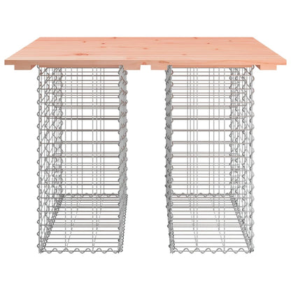Garden Table Gabion Design 100x102x72 cm Solid Wood Douglas
