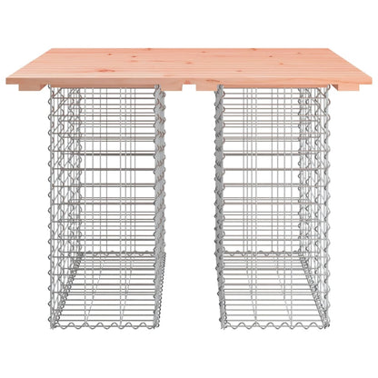 Garden Table Gabion Design 100x102x72 cm Solid Wood Douglas