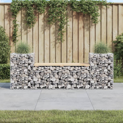 Garden Bench | Natural Wood | Solid Pine Wood | Large | Planters