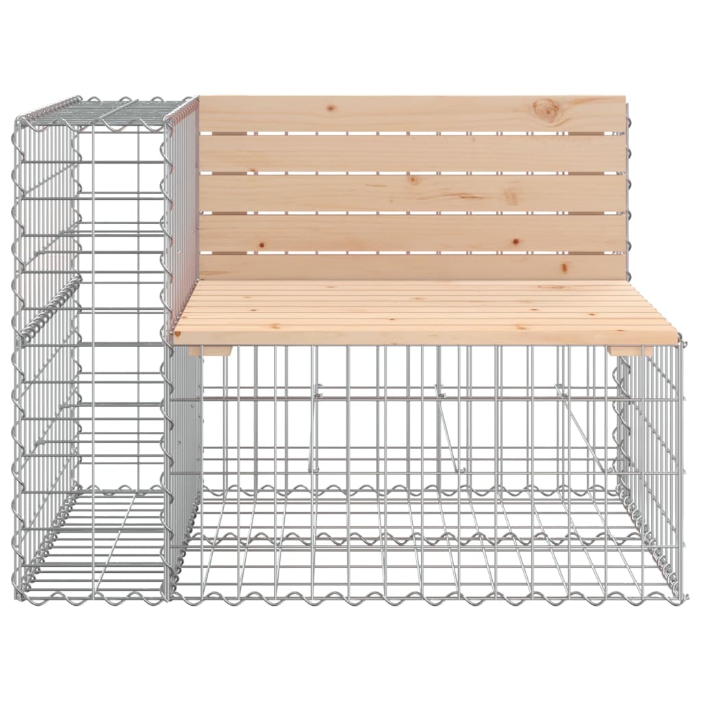 Garden Bench | Natural wood | Solid Pine wood, Galvanised steel