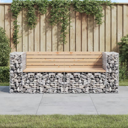 Garden Bench | Natural wood | Solid Pine wood, Galvanised steel