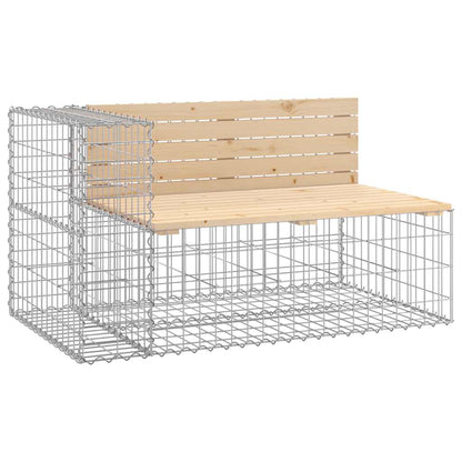 Garden Bench Gabion Design 244x71x65.5 cm Solid Wood Pine