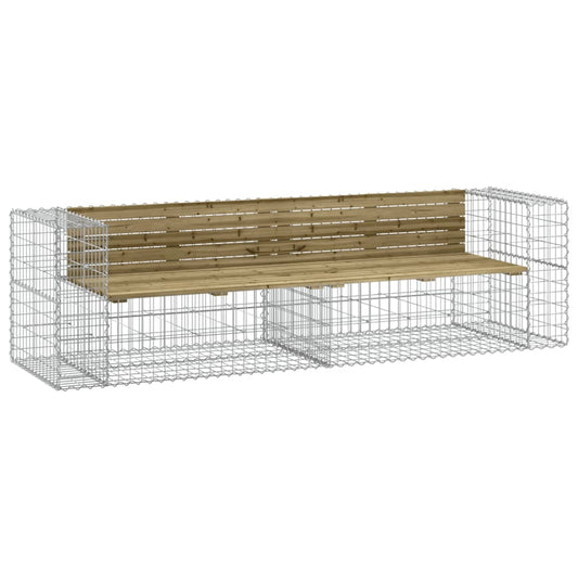 Garden Bench | Natural Pine | Treated Pine Wood, Galvanised Steel | Large