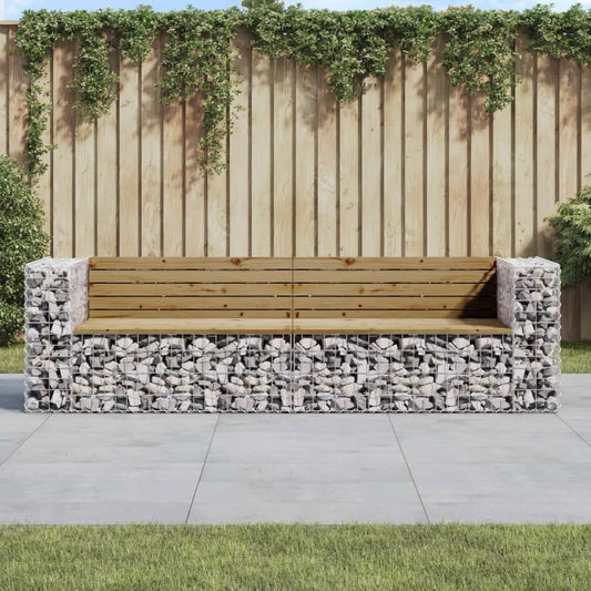 Garden Bench | Natural Pine | Treated Pine Wood, Galvanised Steel | Large