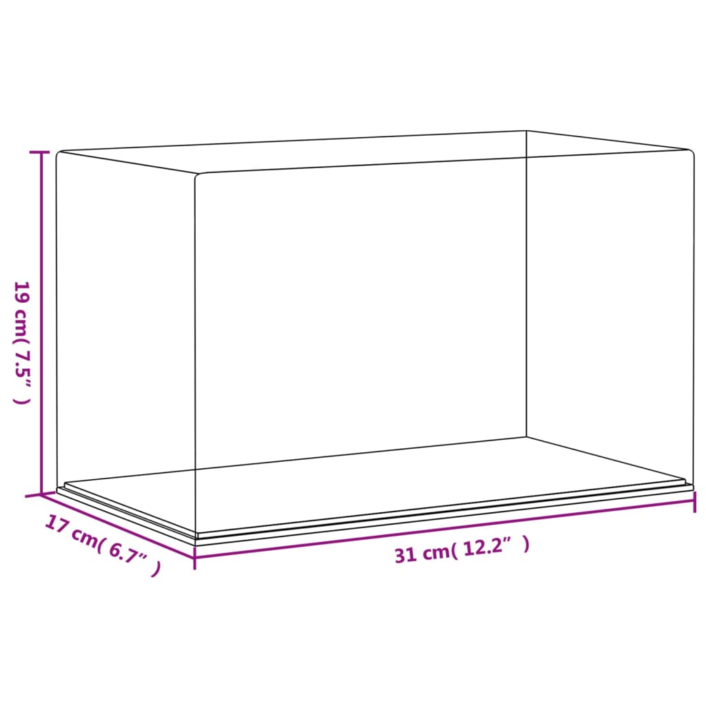 Display Box Transparent 31x17x19 cm Acrylic