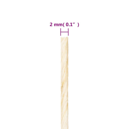 Rope 100% Sisal 2 mm 300 m