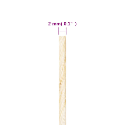 Rope 100% Sisal 2 mm 600 m