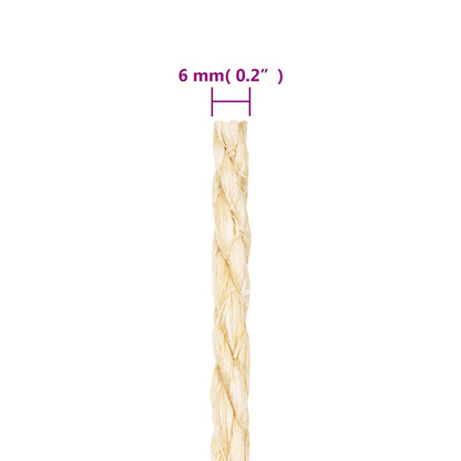 Rope 100% Sisal 6 mm 50 m