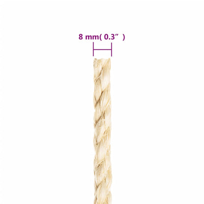 Rope 100% Sisal 8 mm 50 m