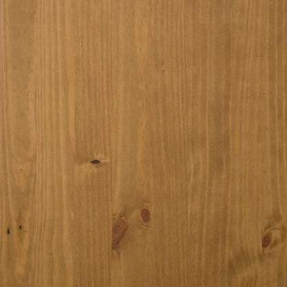 Highboard with Glass Doors "FLAM" 80x40x180 cm Solid Wood Pine