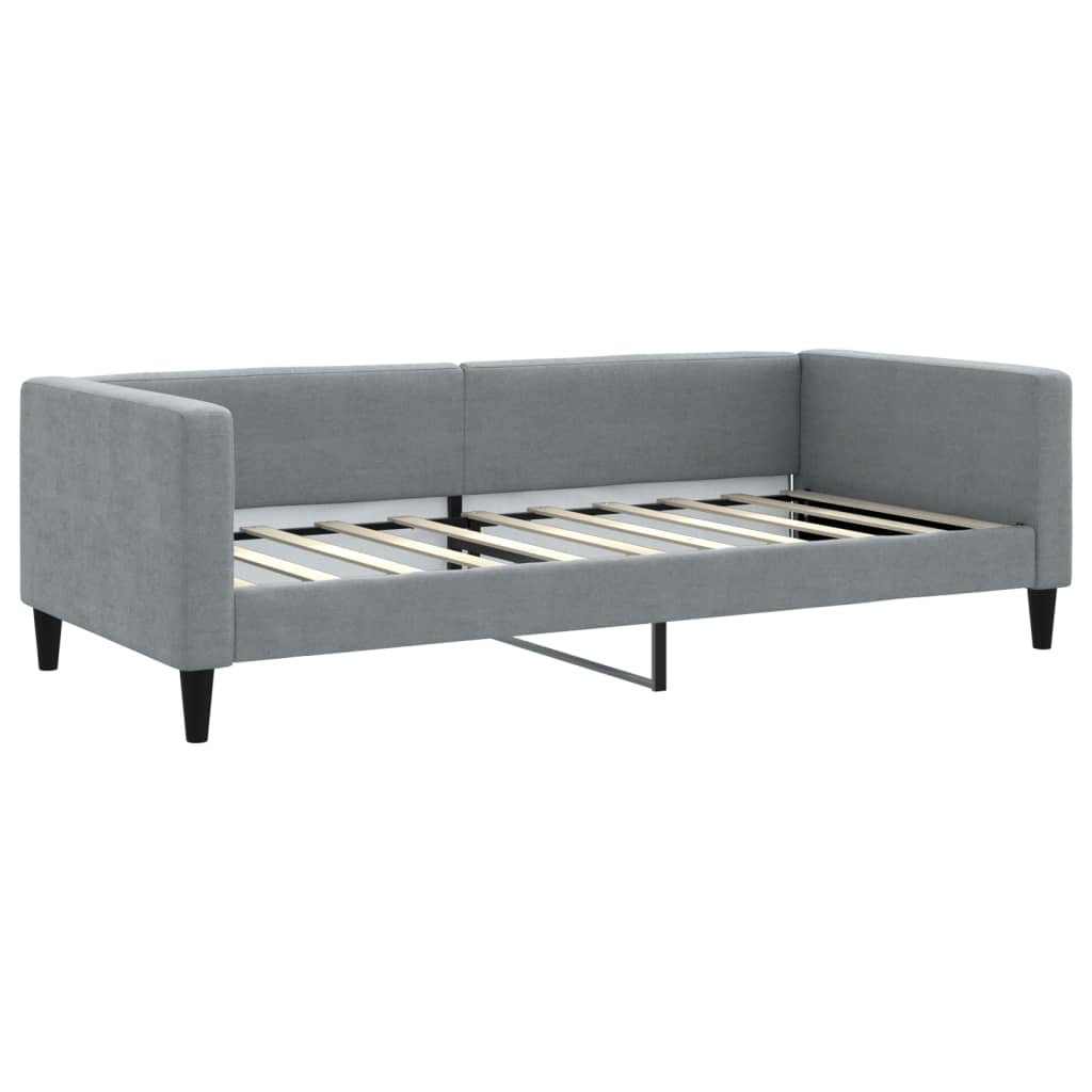 Daybed with Mattress Light Grey 90x190 cm Fabric