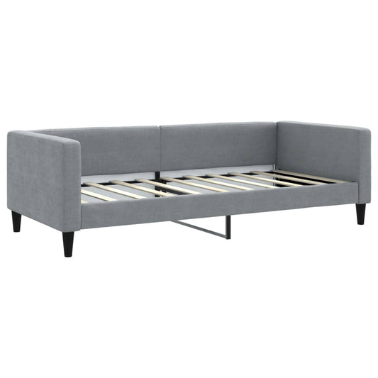 Daybed with Mattress Light Grey 90x190 cm Fabric
