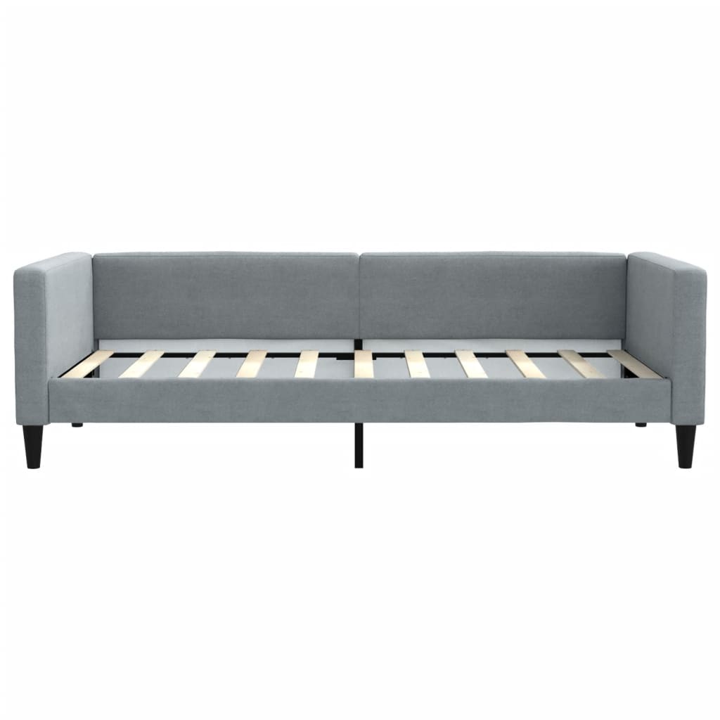 Daybed with Mattress Light Grey 90x190 cm Fabric