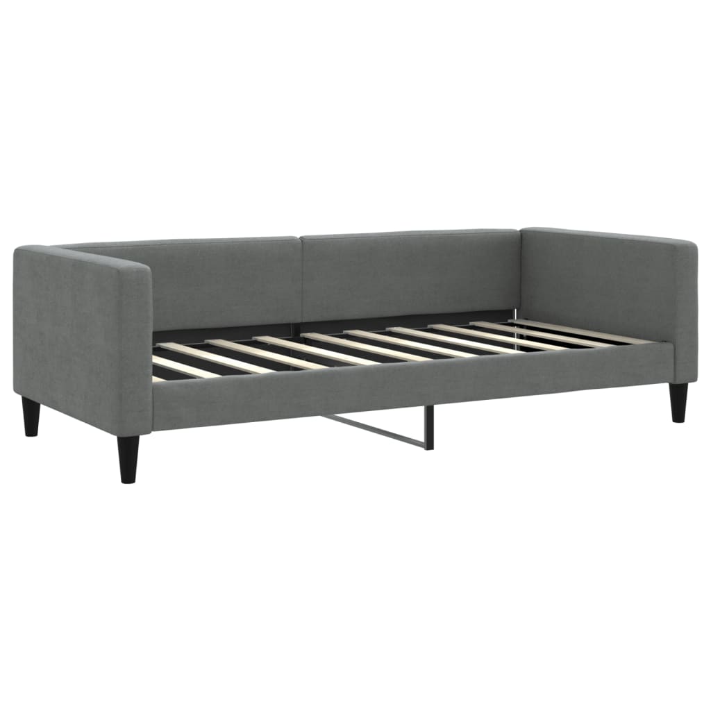 Daybed with Mattress Dark Grey 90x190 cm Fabric