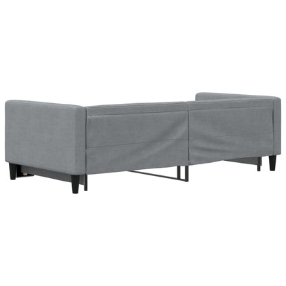 Daybed with Trundle without Mattress Light Grey 90x190 cm Single