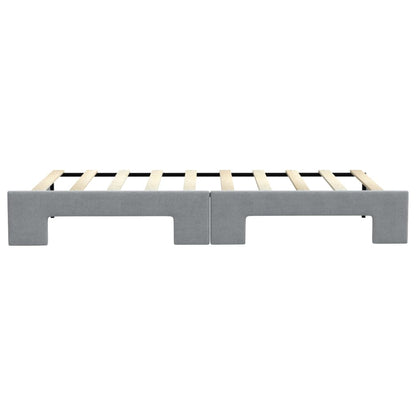 Daybed with Trundle without Mattress Light Grey 90x190 cm Single