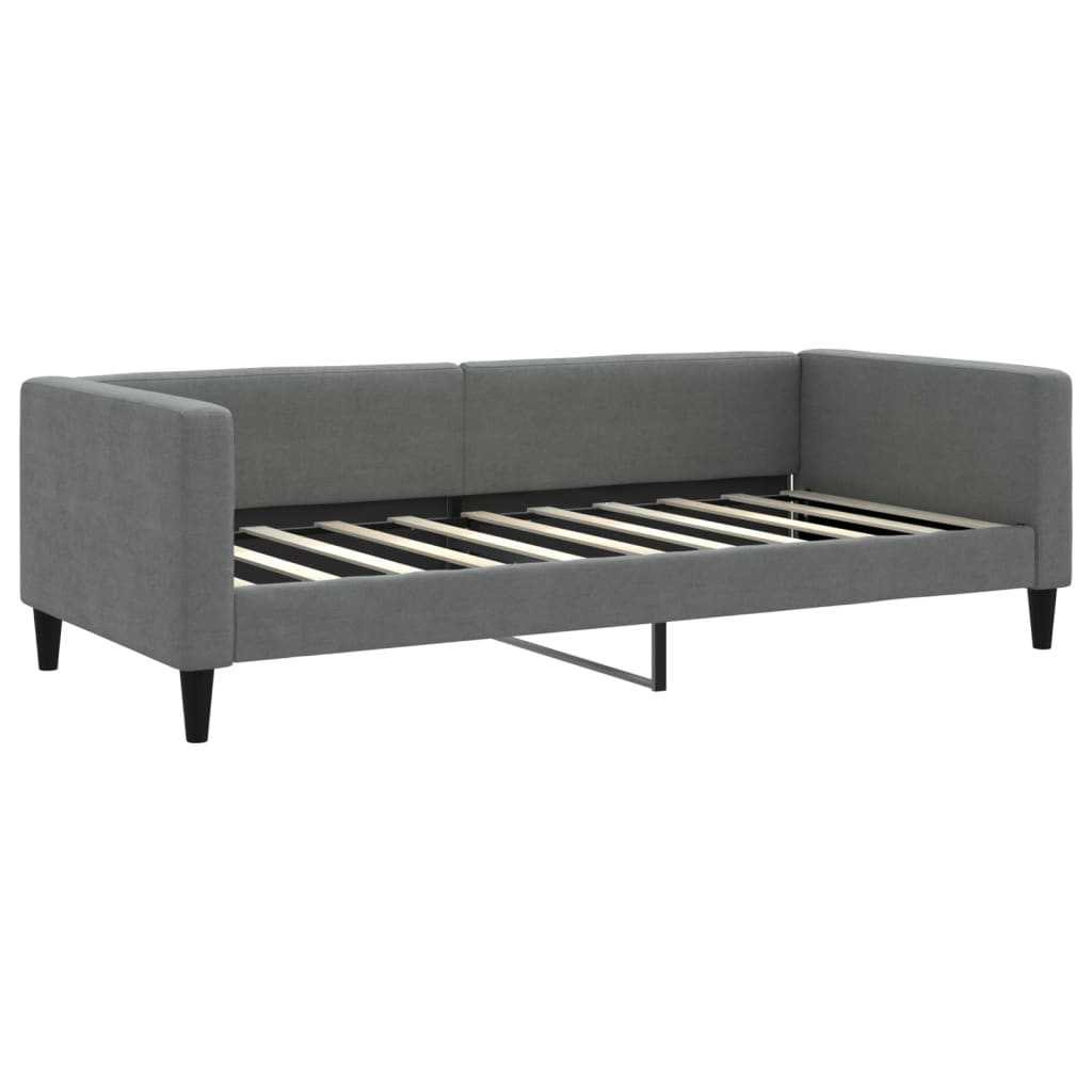 Daybed with Trundle without Mattress Dark Grey 90x190 cm Single