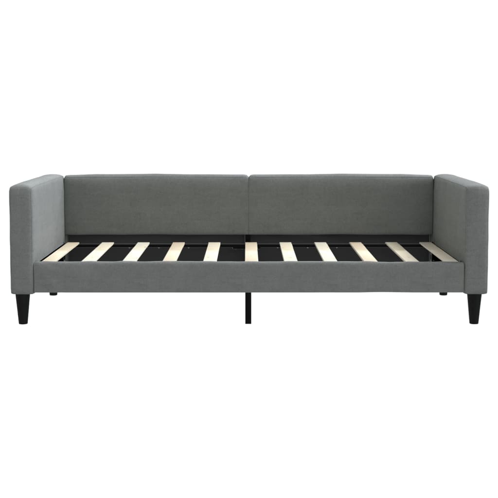 Daybed with Trundle without Mattress Dark Grey 90x190 cm Single